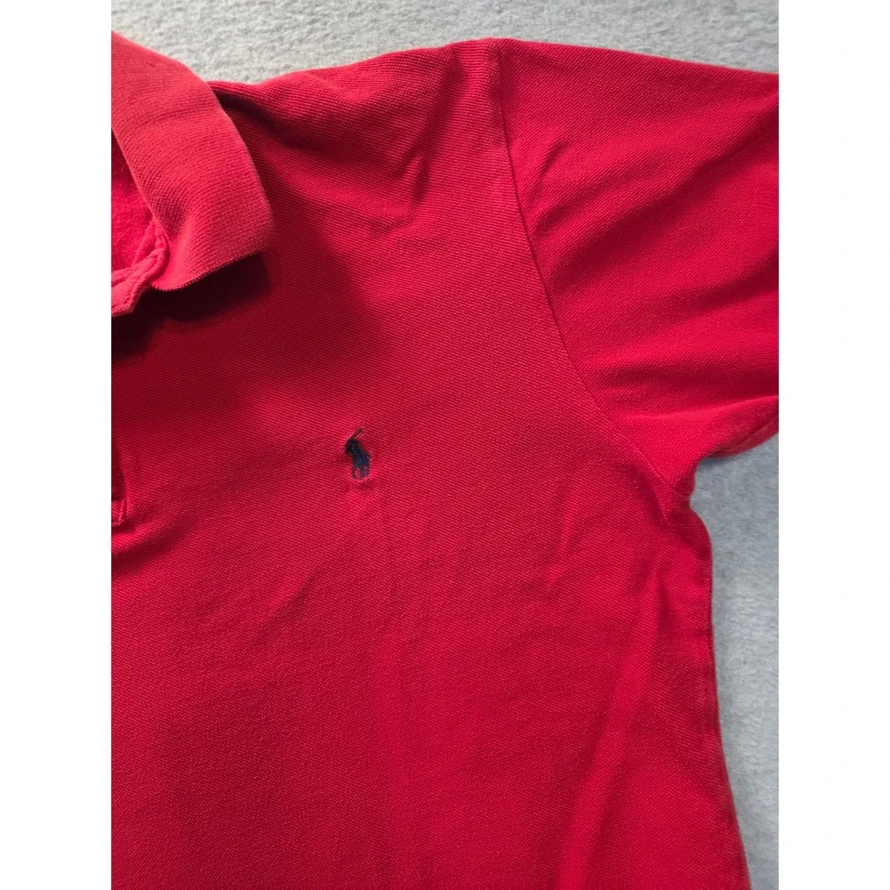 Polo Ralph Lauren Mens Short Sleeve Pique‎ Polo Shirt Red Small Pony Logo S